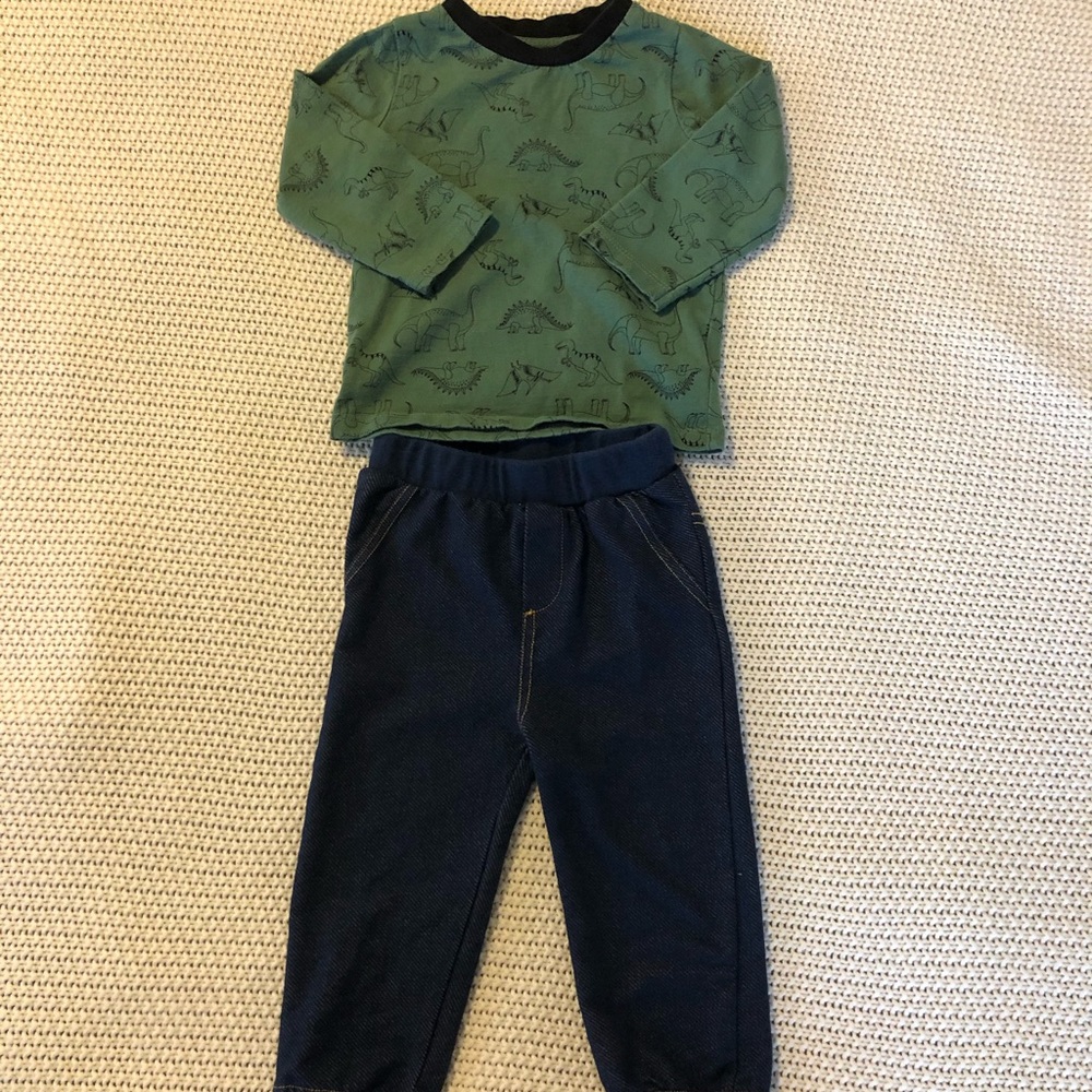 Bon Bebe Dinosaur and “Jean” Baby Outfit - Picture 3 of 14